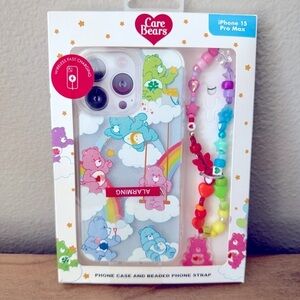Care Bears NWT IPhone 15 Pro Max phone case and beaded phone strap
